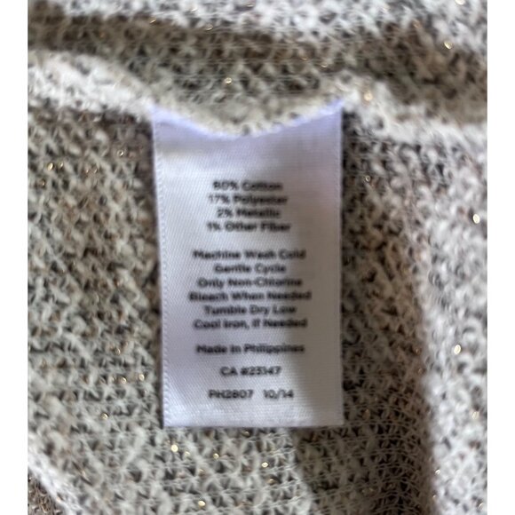 Talbots Womens Small Open Beige Cardigan Long Sleeve Sweater Two Pockets - Picture 6 of 6